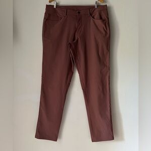 Lululemon ABC Classic Fit Mens 36X34 Warpstreme Stretch Pants M5ADFS Smoky Topaz